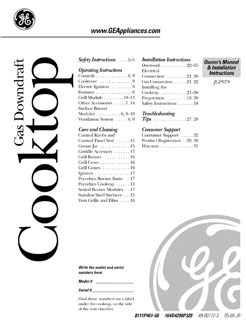 GE JGP979 User manual