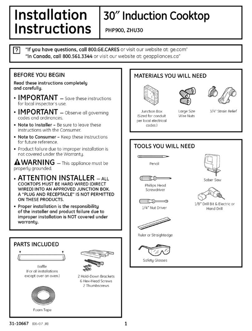 GE Profile PHP900 User manual