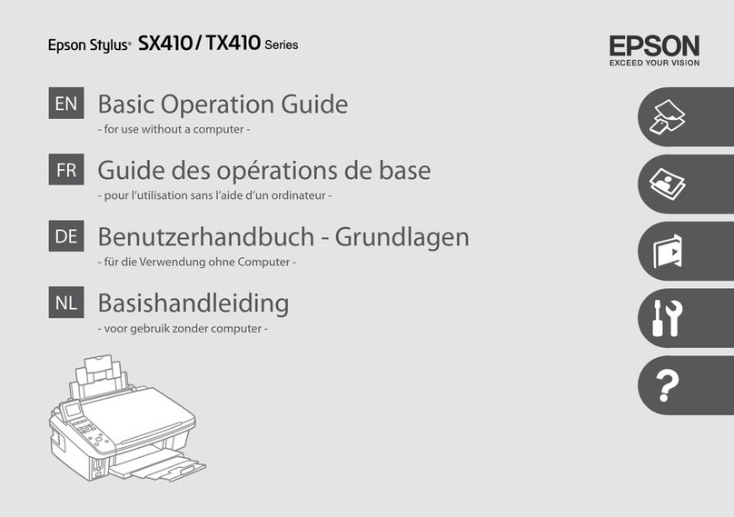Epson Stylus TX410 Series Assembly instructions
