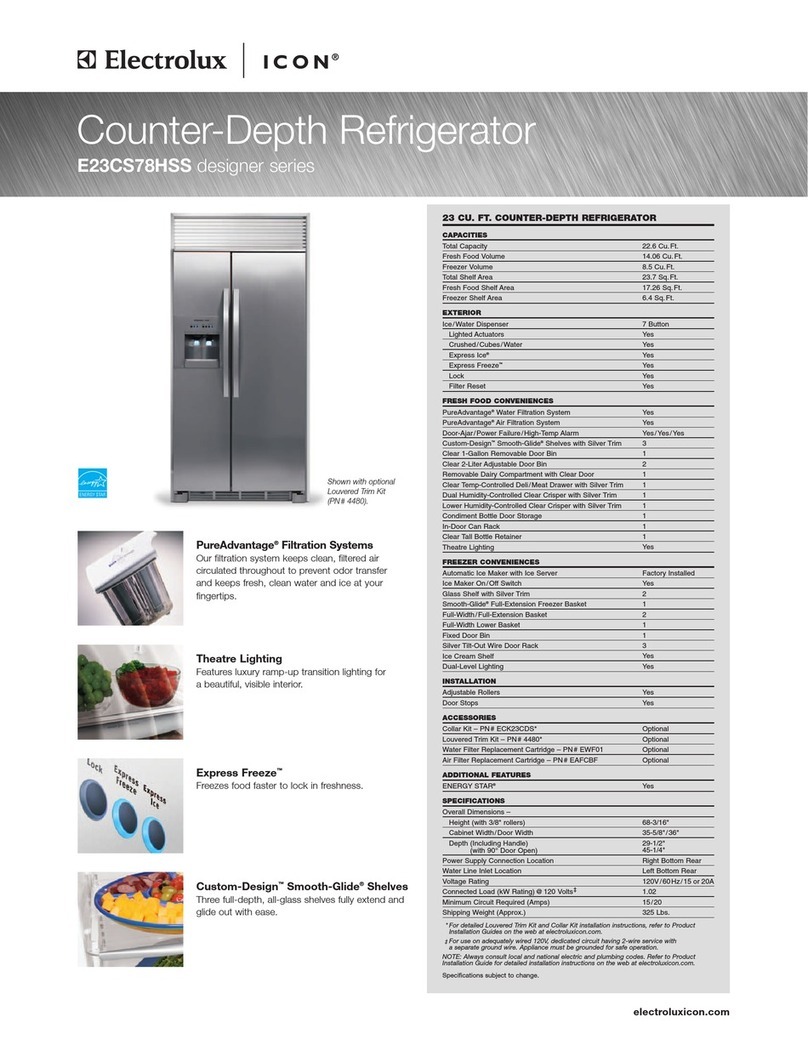 Electrolux E23CS78HPS - Icon s Specifications