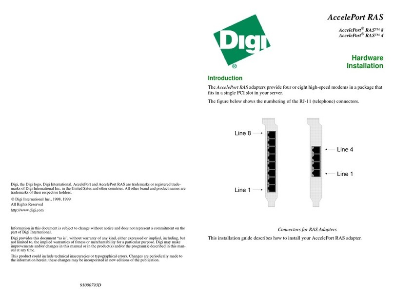 Digi Digi Acceleport RAS 8 Hardware installation
