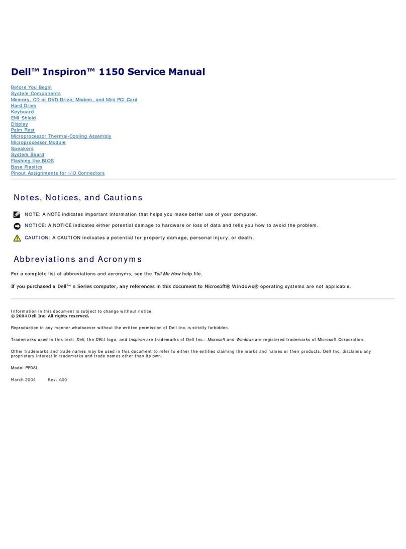 Dell Inspiron 1150 User manual