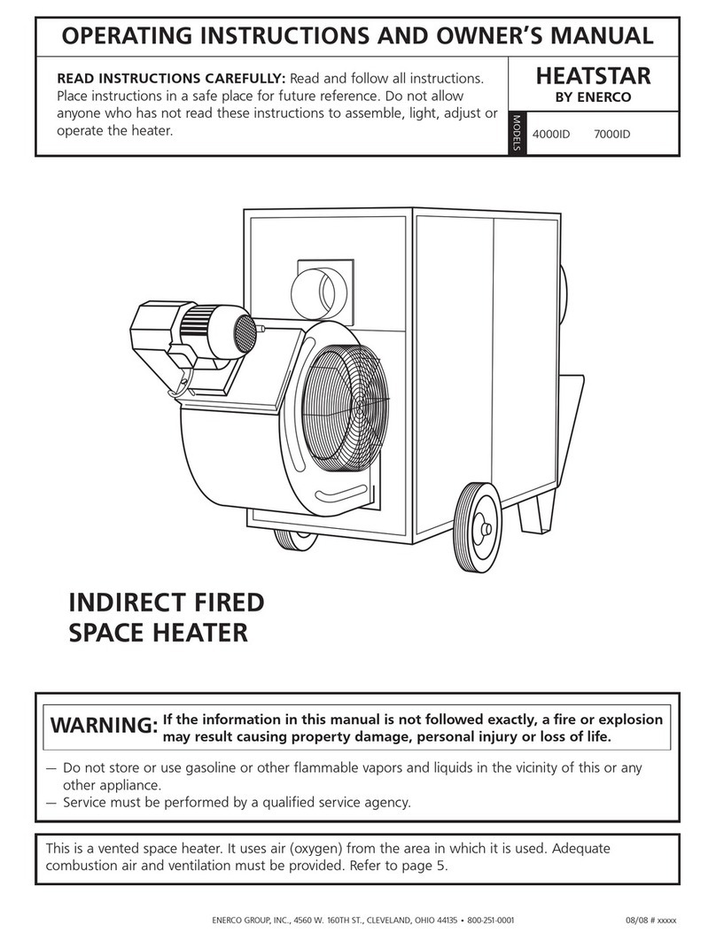 ENERCORP INDIRECT FIRED SPACE HEATER 4000ID Assembly instructions