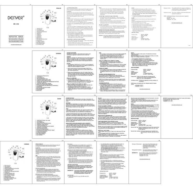 Denver CR-615 instruction manual