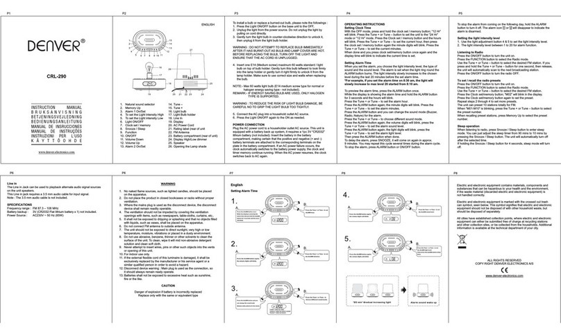 Denver CRL-290 instruction manual
