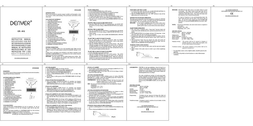Denver CR-812 instruction manual