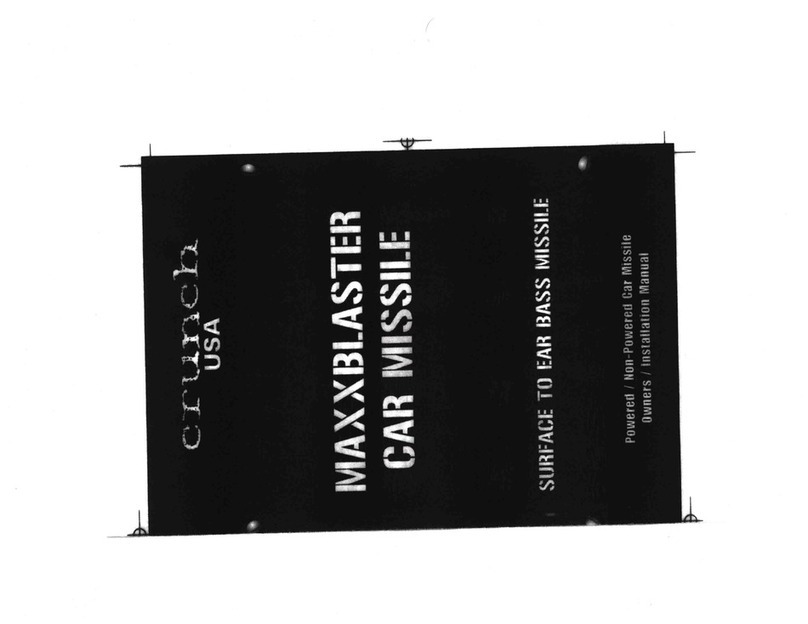 Crunch MaxxBlaster Car Missile owner's manual