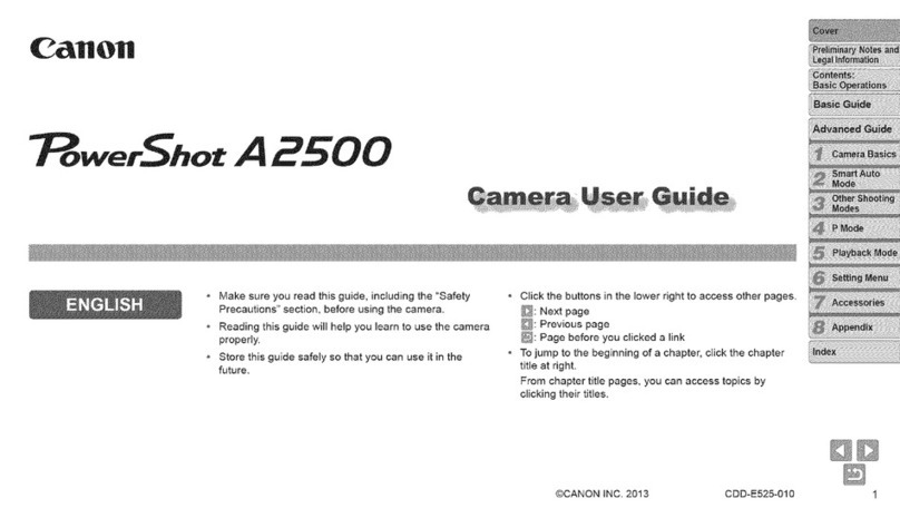 Canon PowerShot A2500 User manual