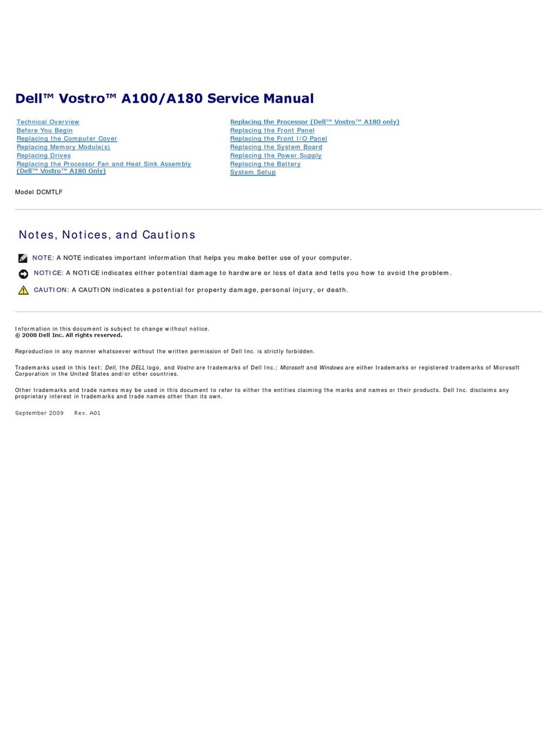 Dell Vostro A100 User manual
