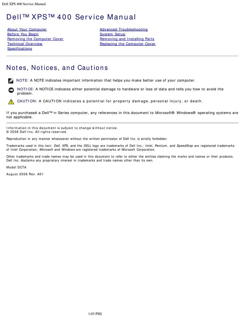 Dell XPS 400 User manual