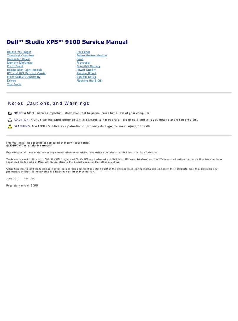 Dell Studio XPS 9100 User manual Dell Studio XPS 9100 User manual