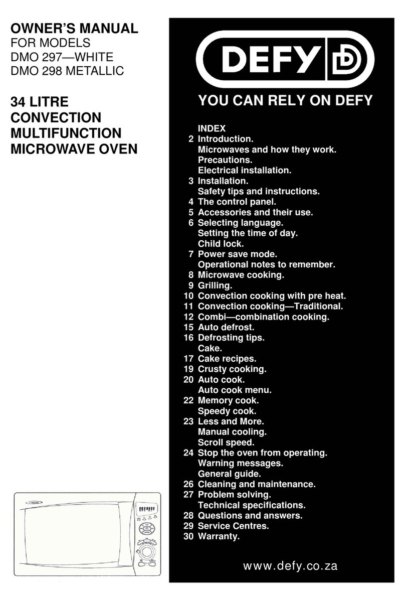 Defy DMO 297 User manual