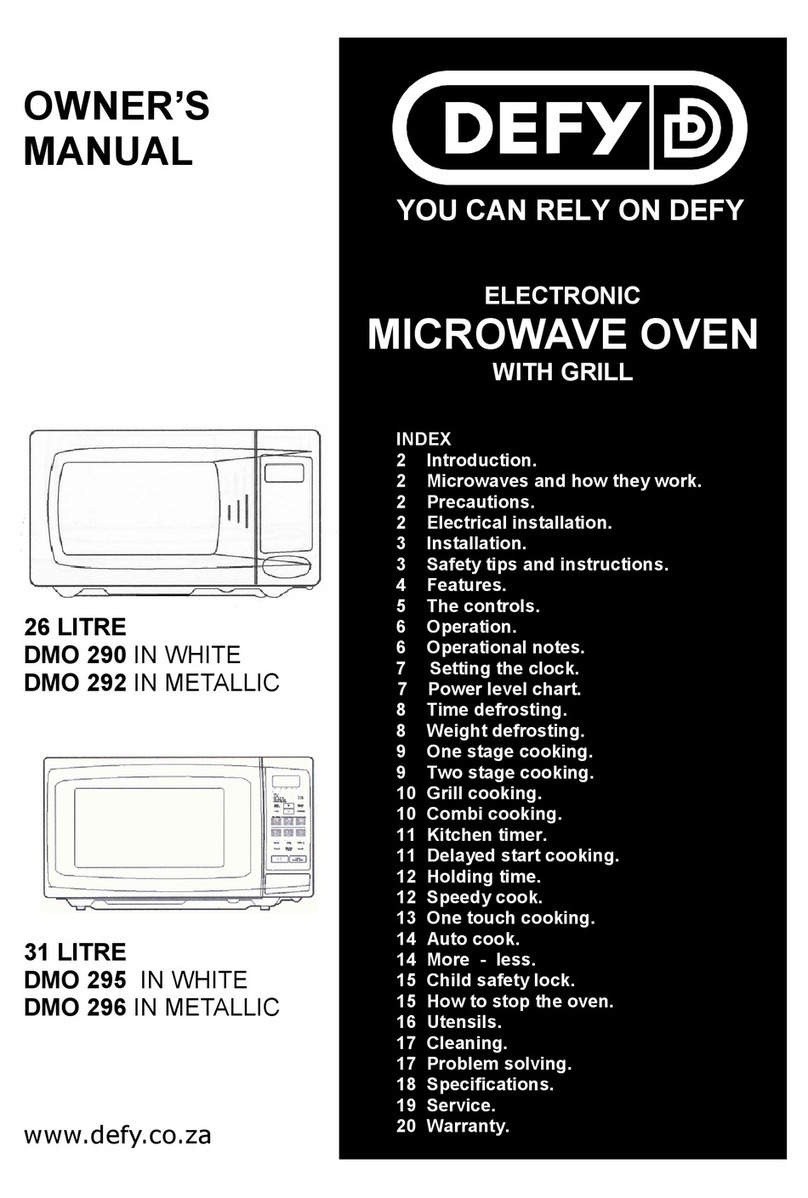 Defy DMO 290 User manual