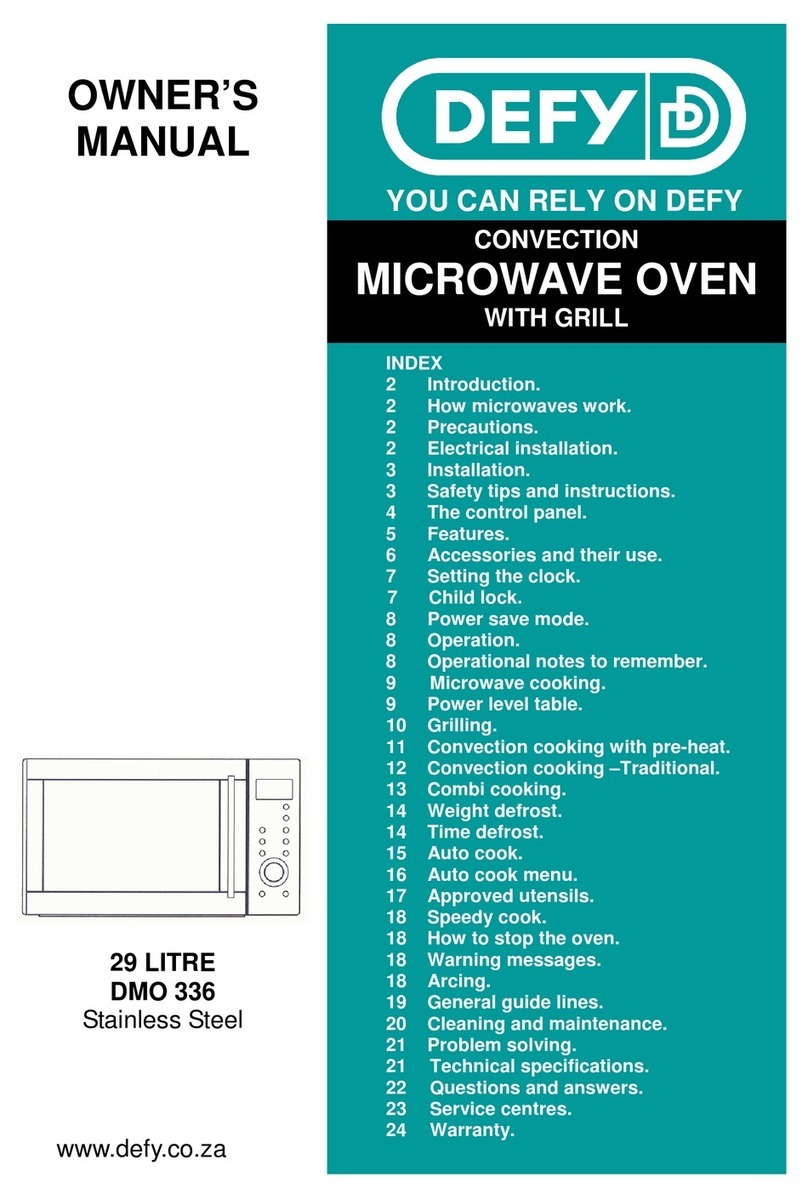 Defy DMO 336 User manual