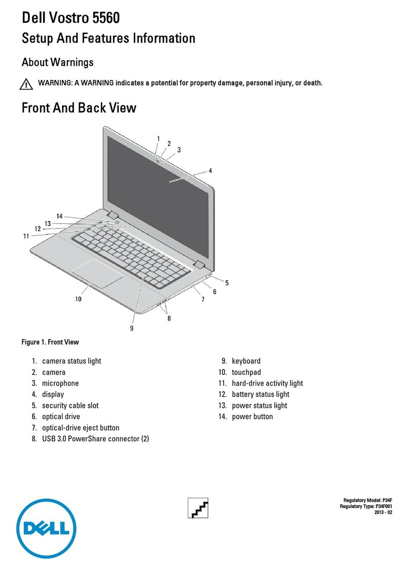 Dell Vostro 5560 Owner's manual Dell Vostro 5560 Owner's manual