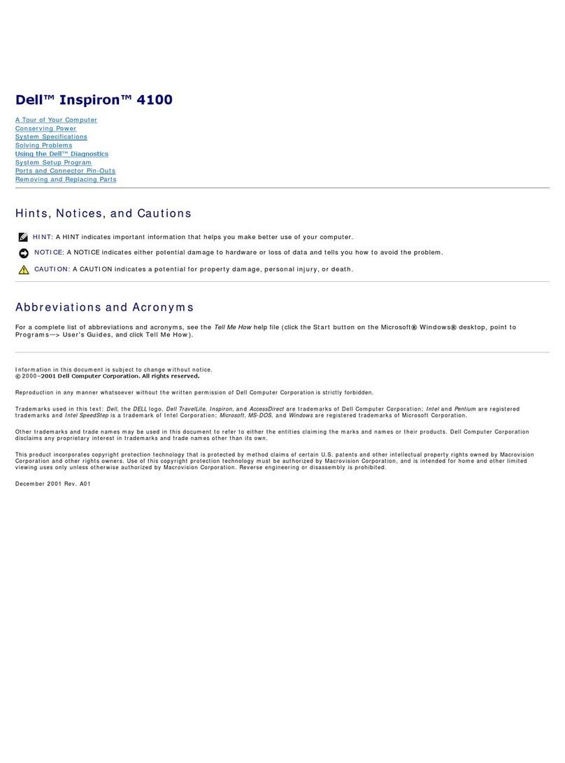 Dell Dimension 4100 Service manual