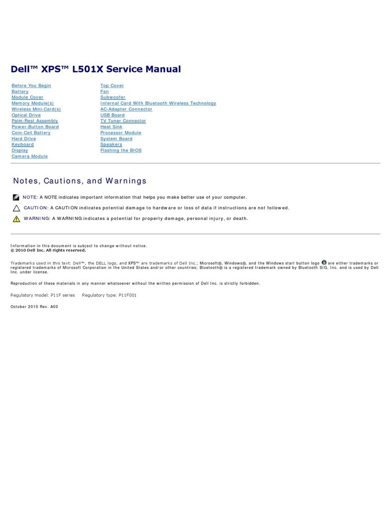 Dell XPS L501X Service manual