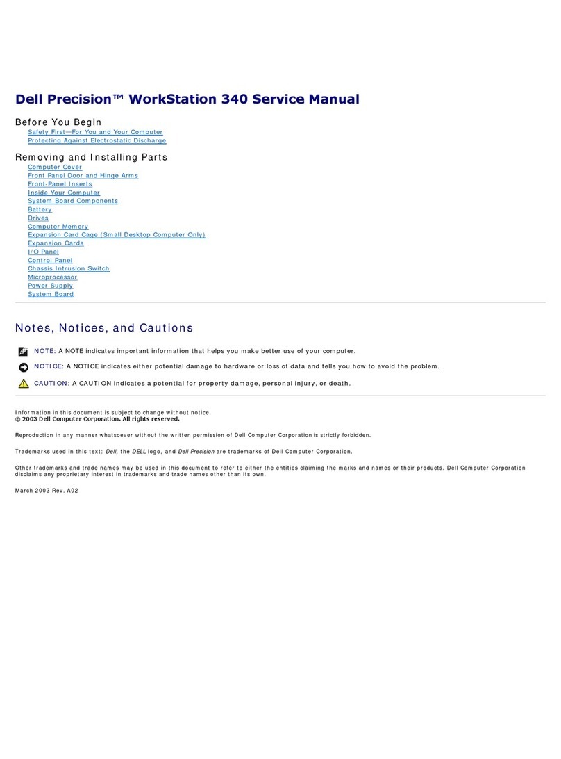 Dell Precision Workstation 340 User manual