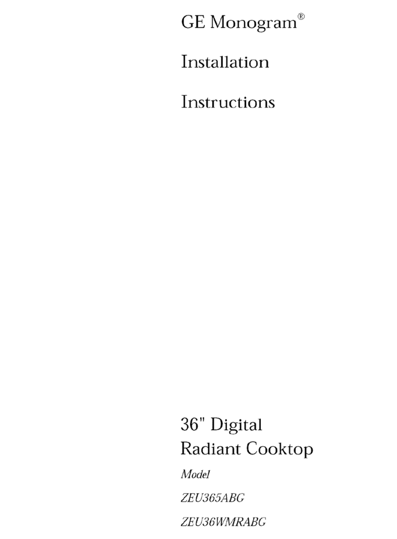 GE Monogram ZEU365ABG User manual