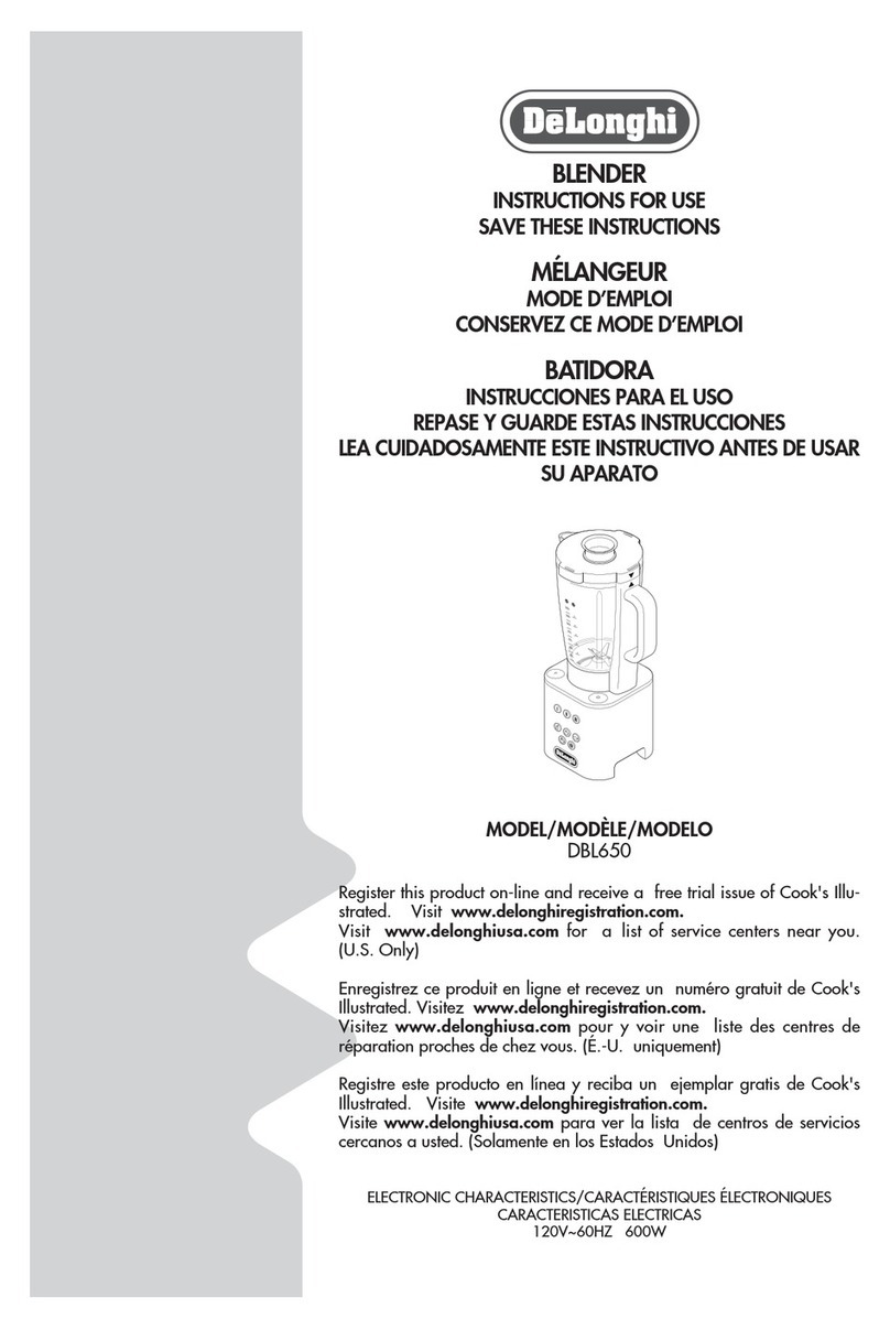 DeLonghi DBL650 User manual DeLonghi DBL650 User manual