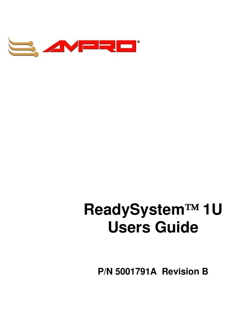 Ampro ReadySystem 1U P/N 5001791A user guide