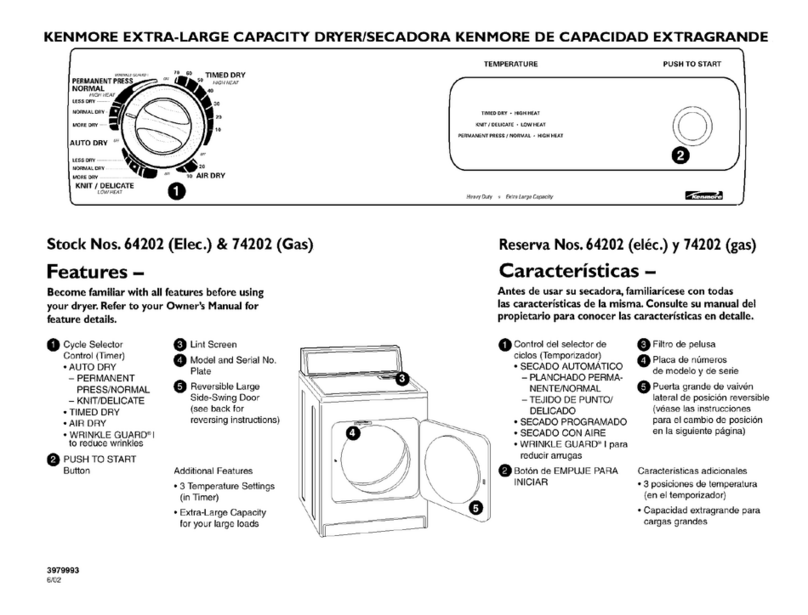 Kenmore 642202 User manual Kenmore 642202 User manual