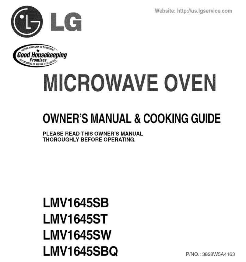 LG LMV1645SB Use and care manual