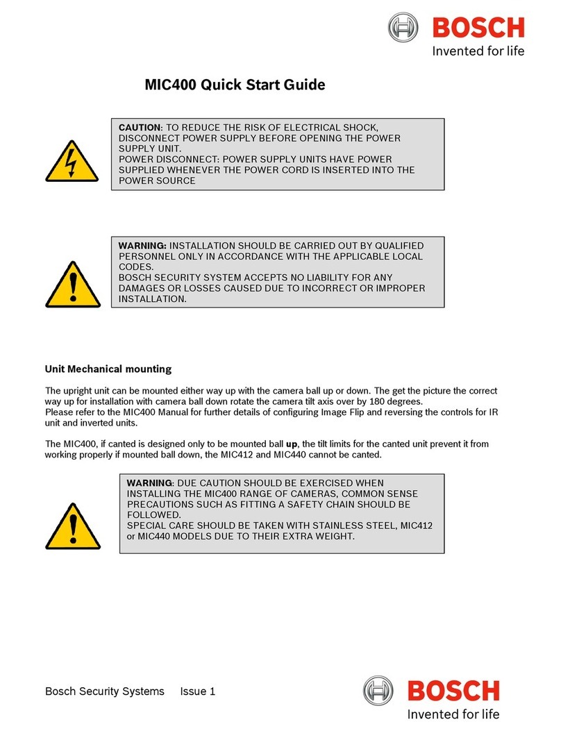 Bosch MIC Series 400 User manual