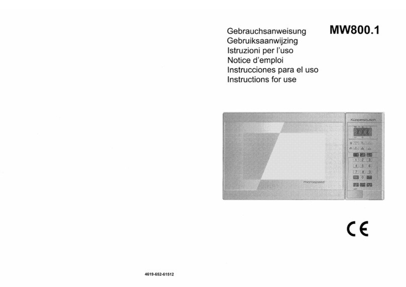 Kuppersbusch MW 800.1 instruction manual