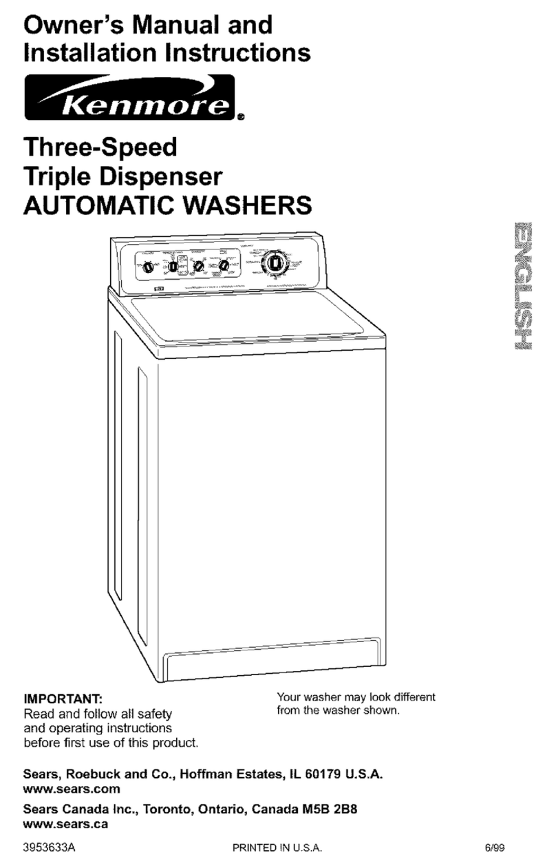 Kenmore Kenmore Three-Speed Triple Dispenser Automatic... Original instructions Kenmore Kenmore Three-Speed Triple Dispenser Automatic... Original instructions