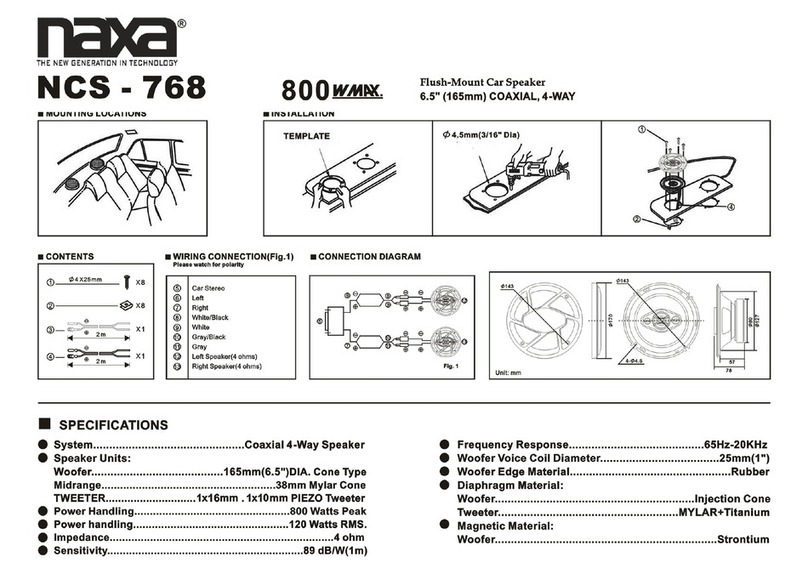 Naxa NCS-768 Installation diagram