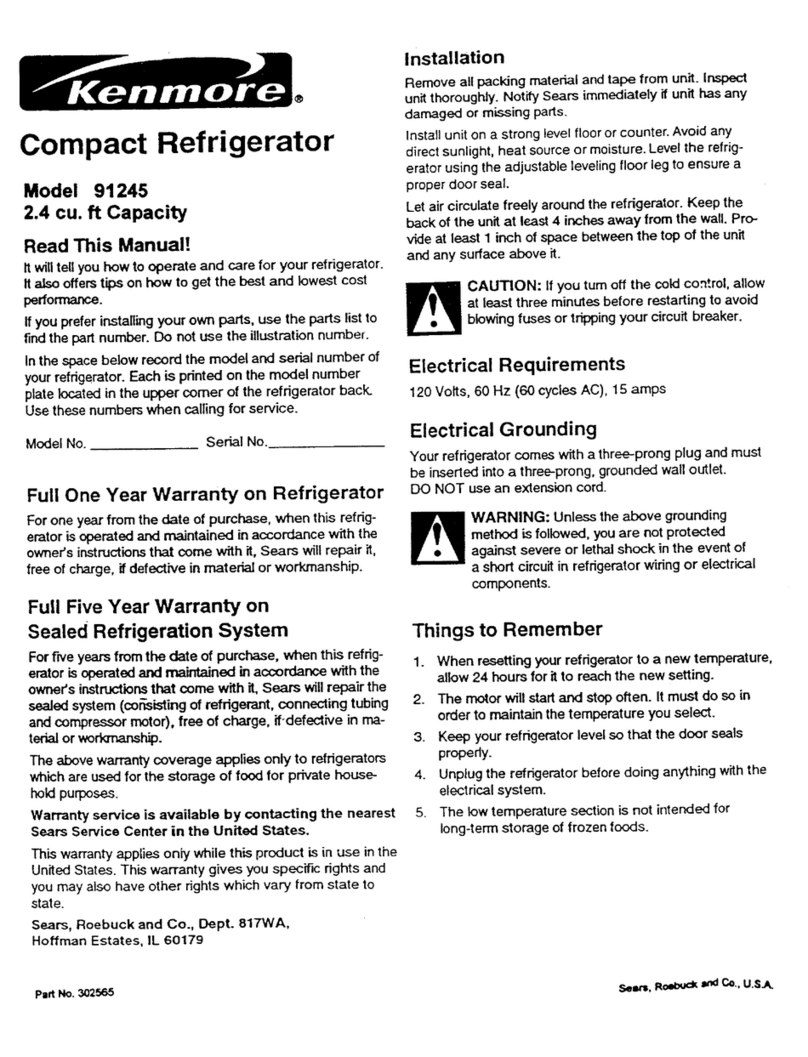 Kenmore 91245 manual&nbsp;