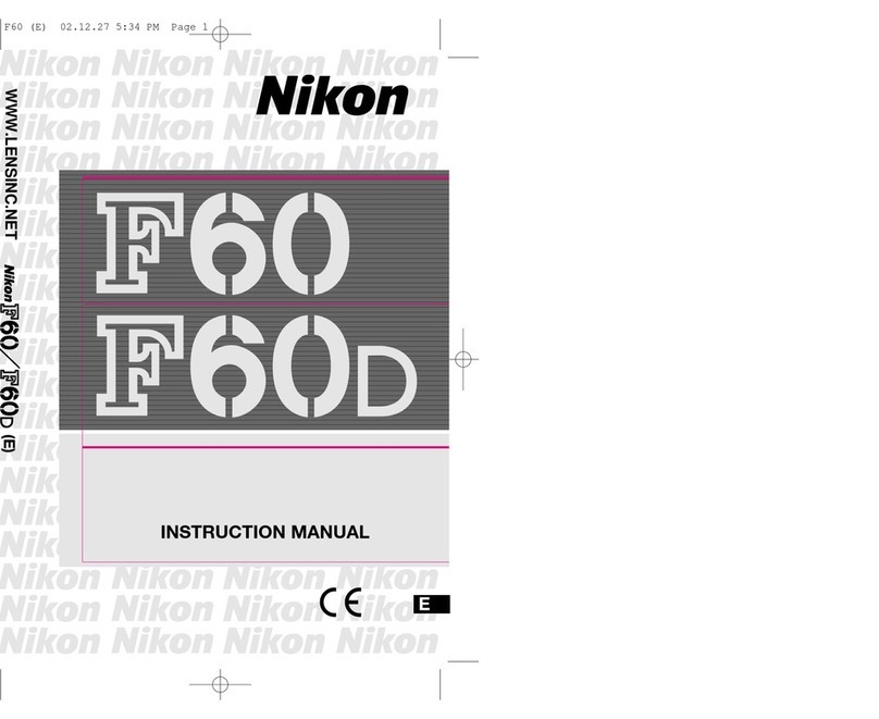 Nikon F60 User manual