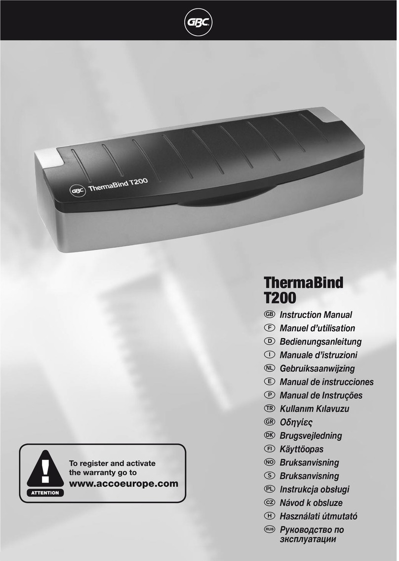 GBC ThermaBind T200 User manual