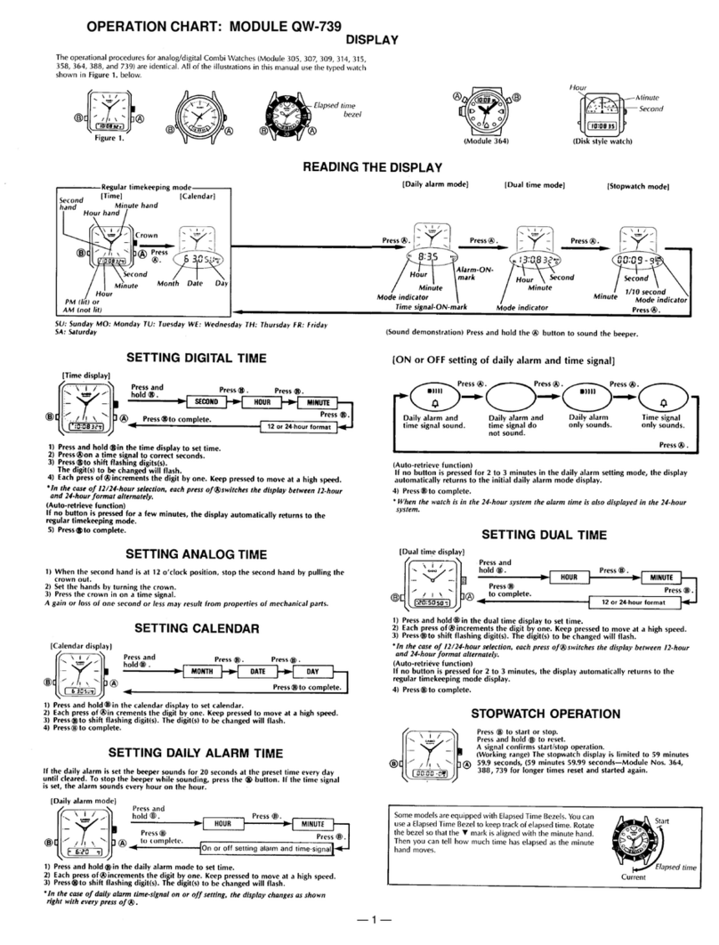 Casio QW-739 User manual
