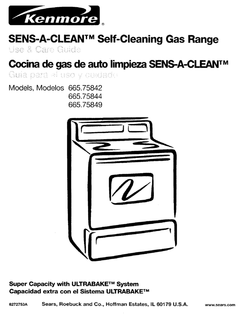 Kenmore SENS-A-CLEAN 665.75842 Use & care guide