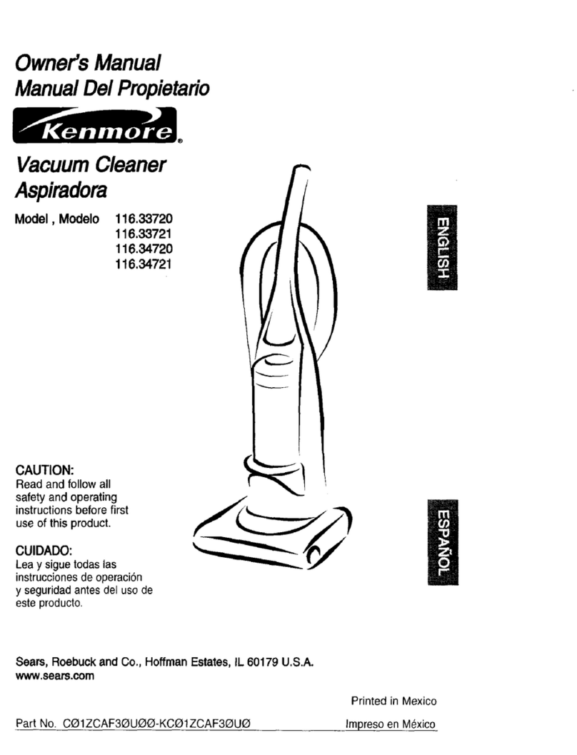 Kenmore 116.33720 owner's manual