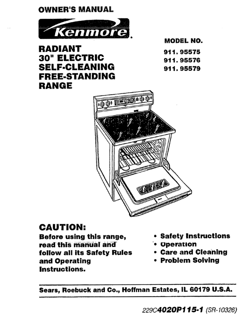 Kenmore 911.95575 owner's manual