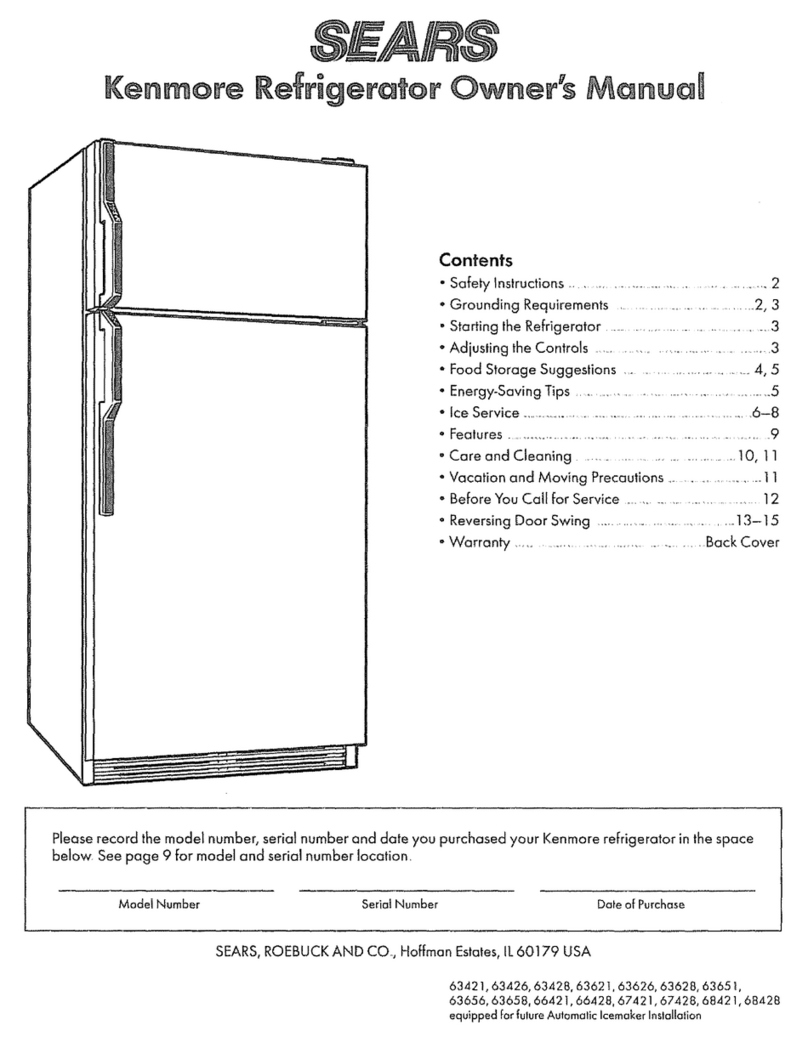 Sears Kenmore SR6149 owner's manual
