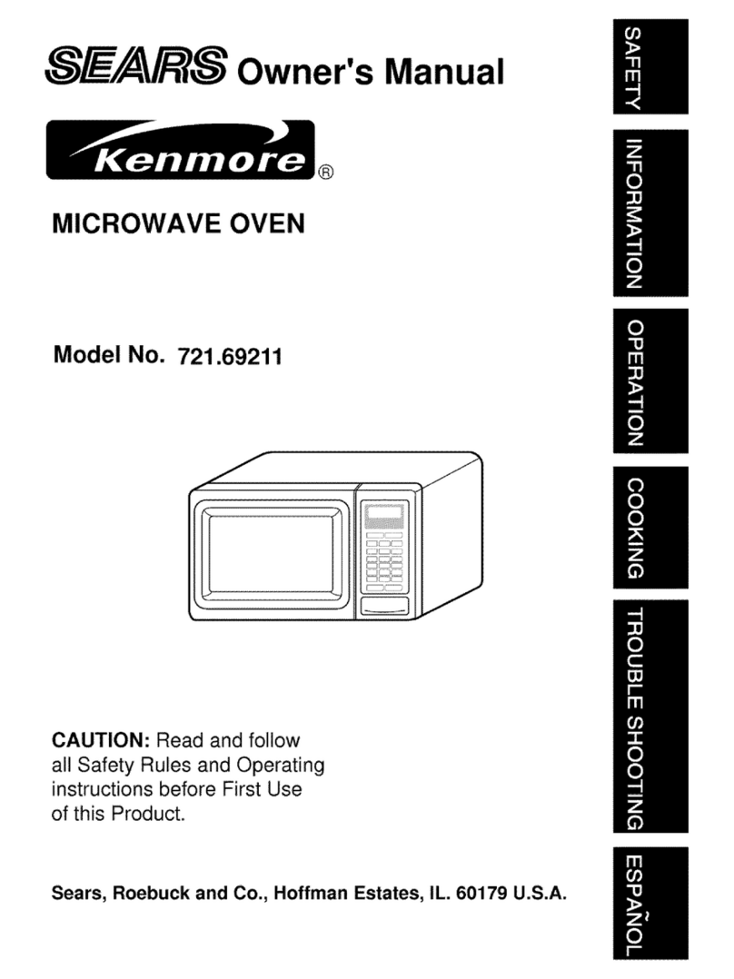 Sears Kenmore 721.69211 owner's manual