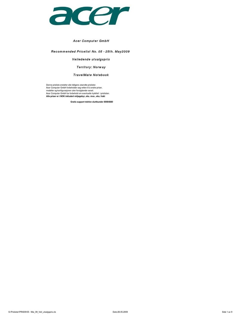Acer TravelMate Notebook Series User manual