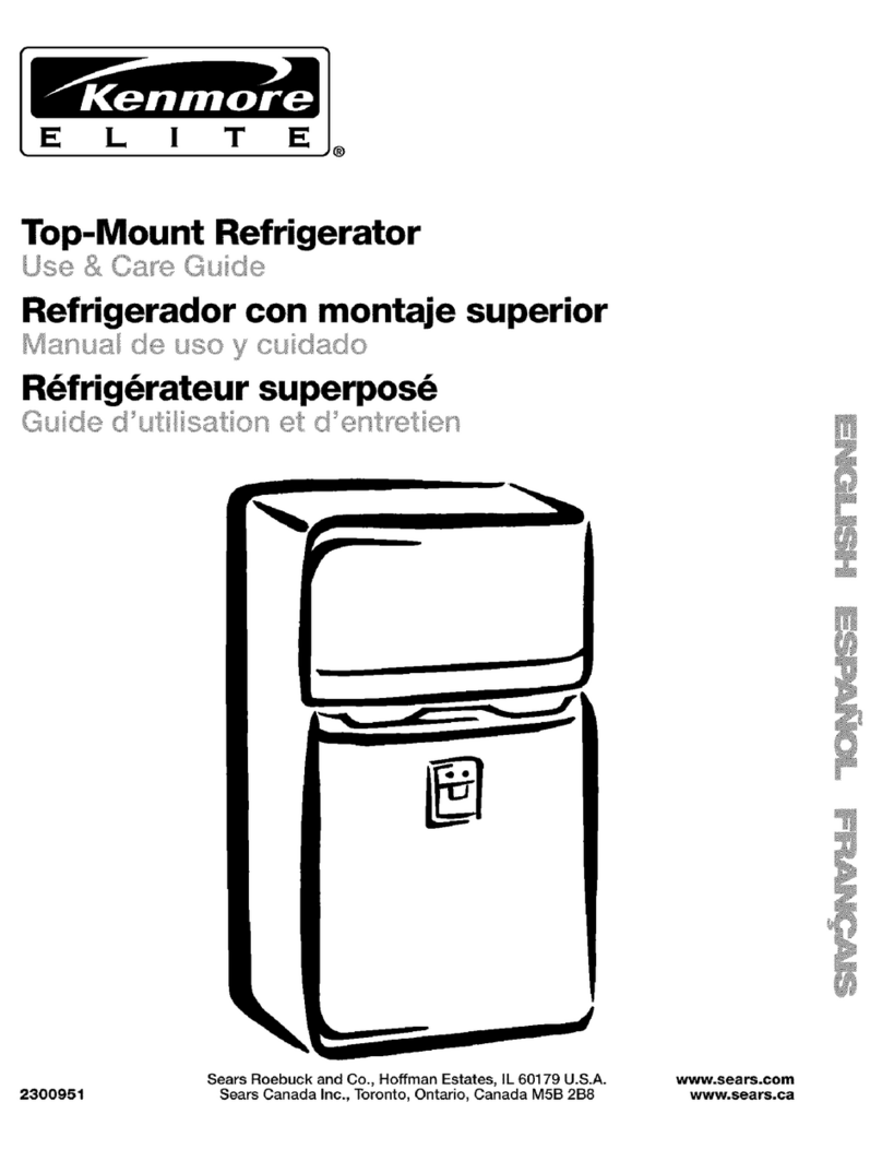 Kenmore Kenmore Top-mount Refrigerator Use & care guide