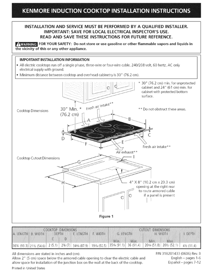 Kenmore 318201433 installation instructions