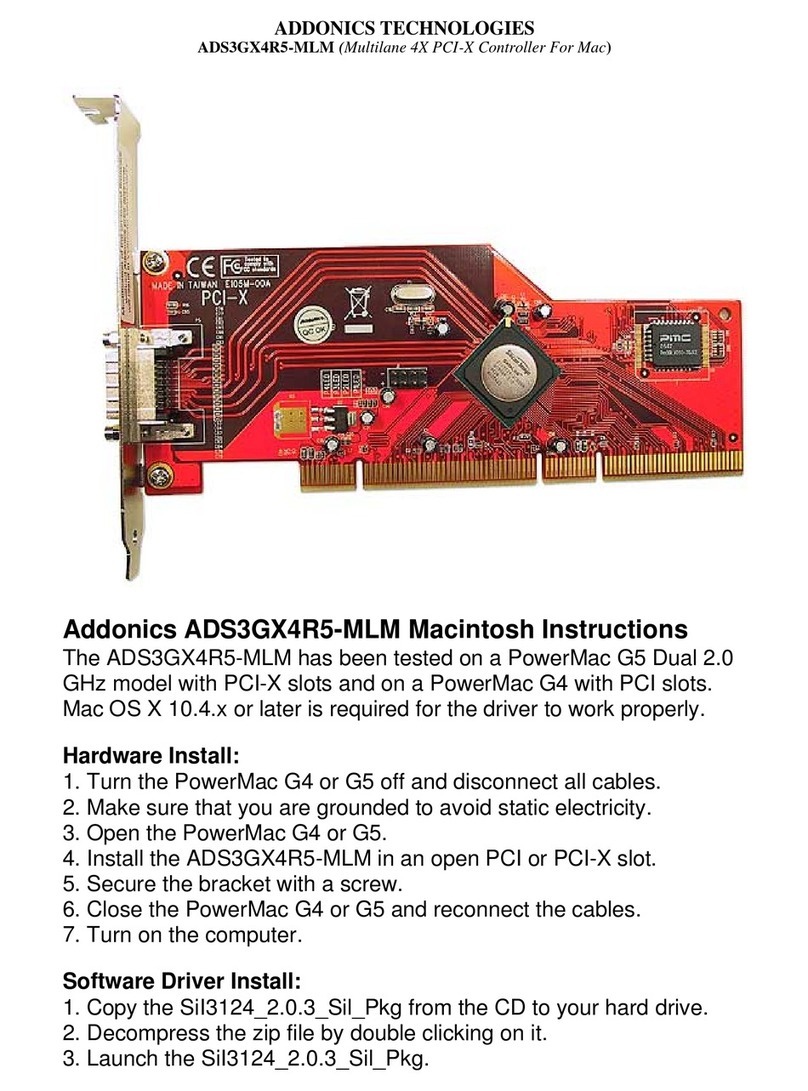 Addonics Technologies ADS3GX4R5-MLM User manual