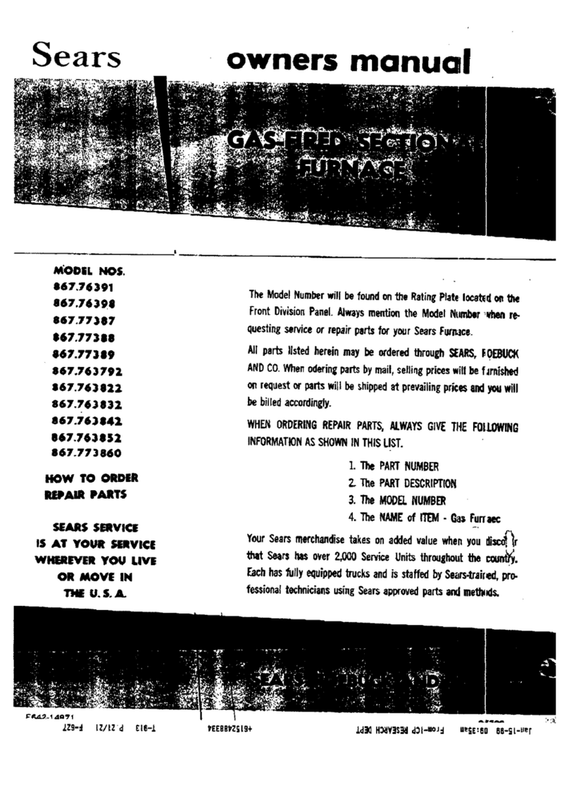 Sears 867.76391 owner's manual