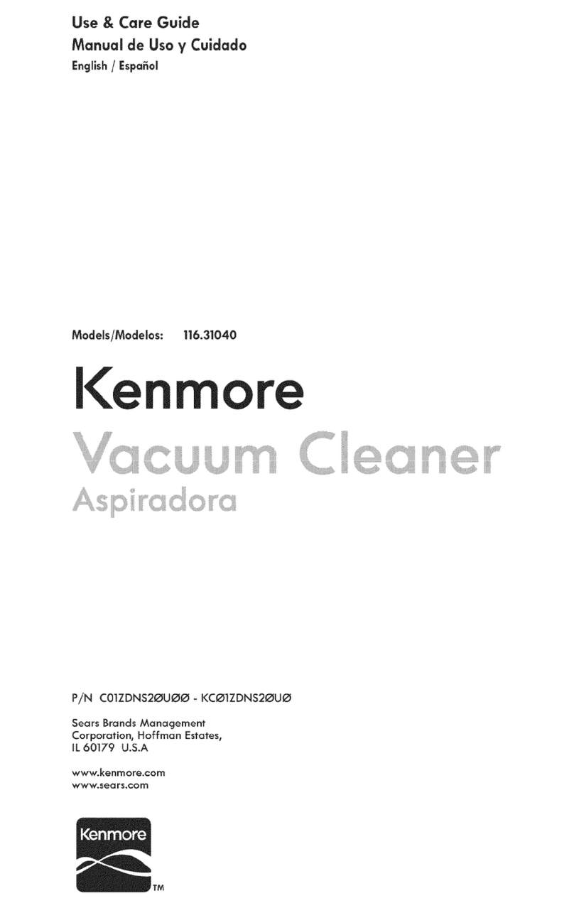 Kenmore 116.31040 User manual