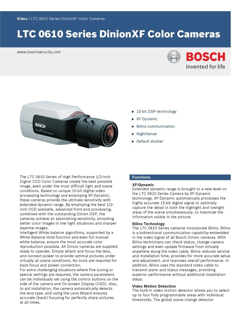 Bosch Dinion XF LTC 0610 series User manual