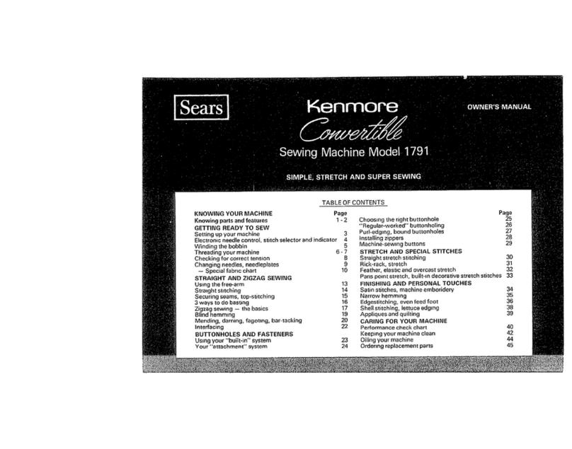 Kenmore Kenmore 1791 owner's manual