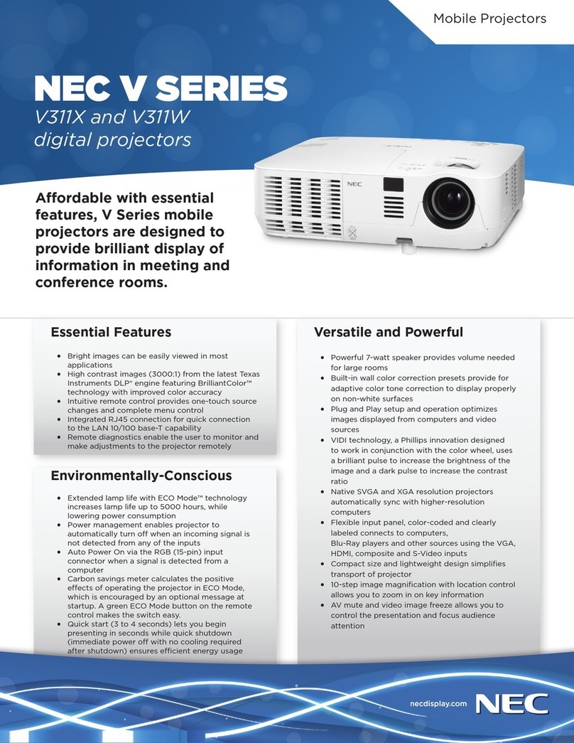 NEC NP-V311W User manual