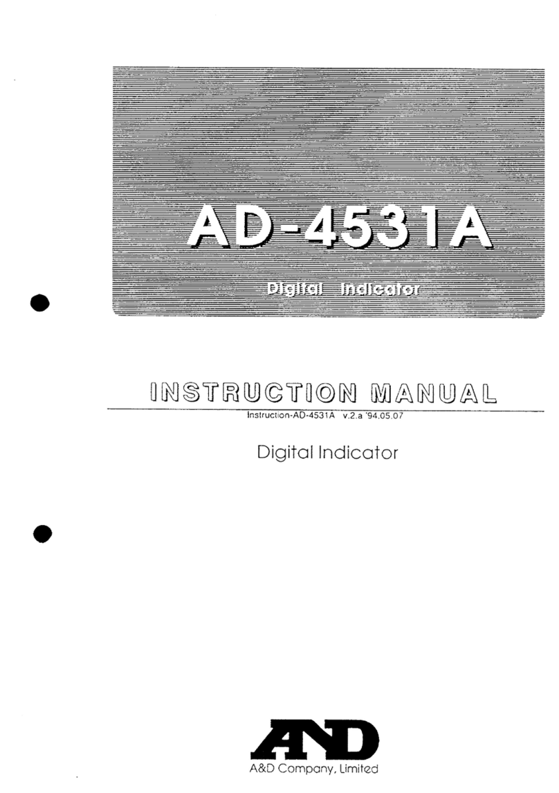 AND Digital Indicator AD-4531A User manual